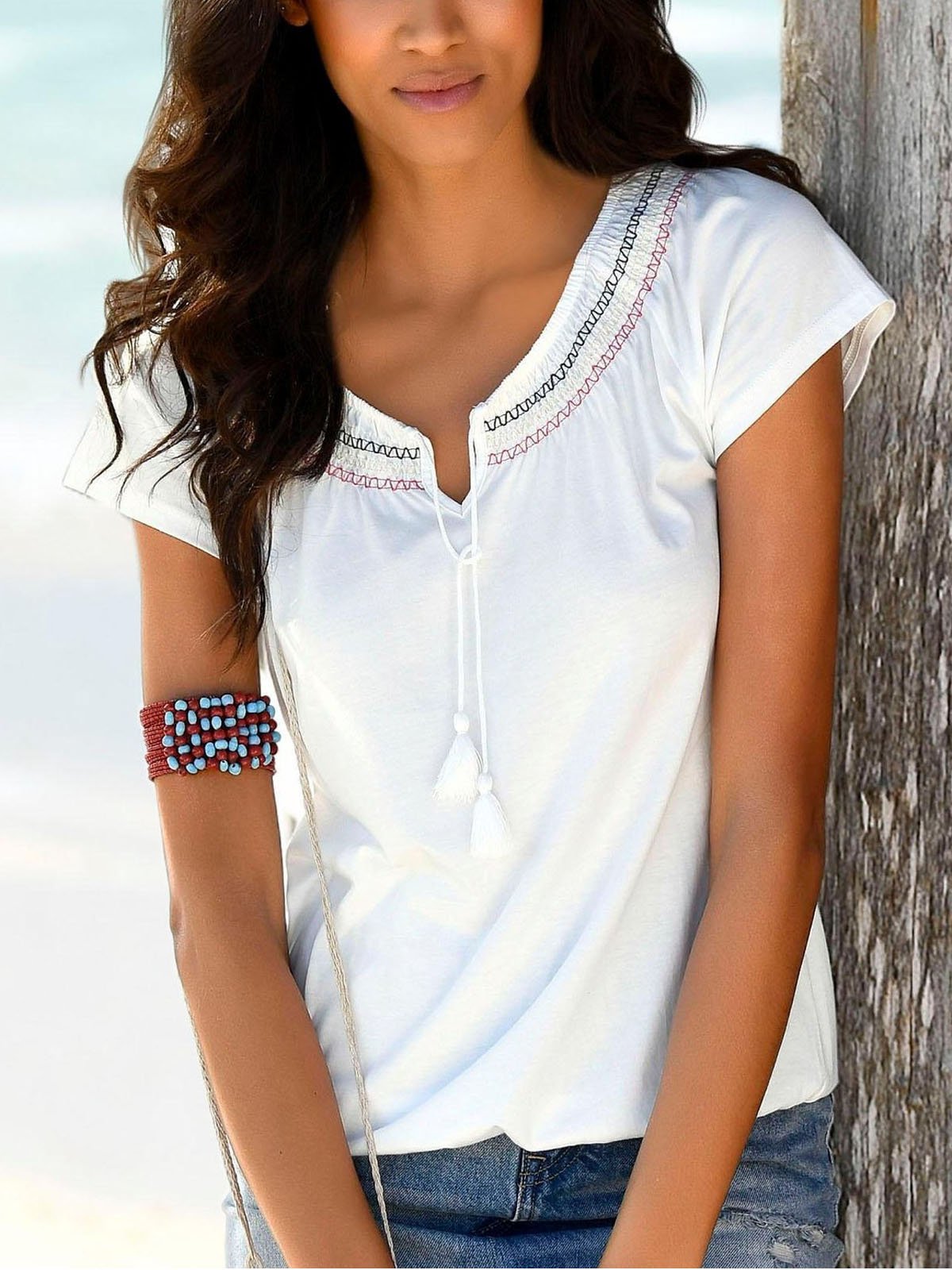 V Neck Shirts & Tops