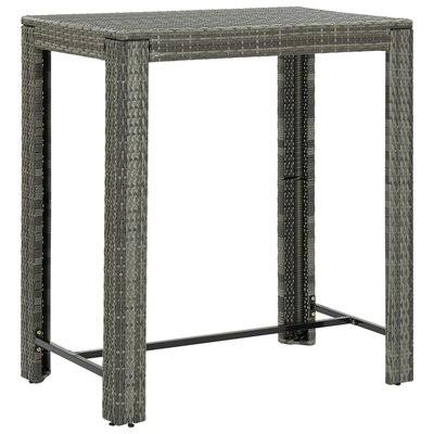 Rattan Bar Table Wade Logan Color: Gray, Table Size: 23.8x22 W x 39.4x22 L x 43.5x22 H