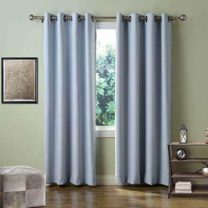 CUSTOM EDOARDO Sky Blue Indoor Blackout Curtain