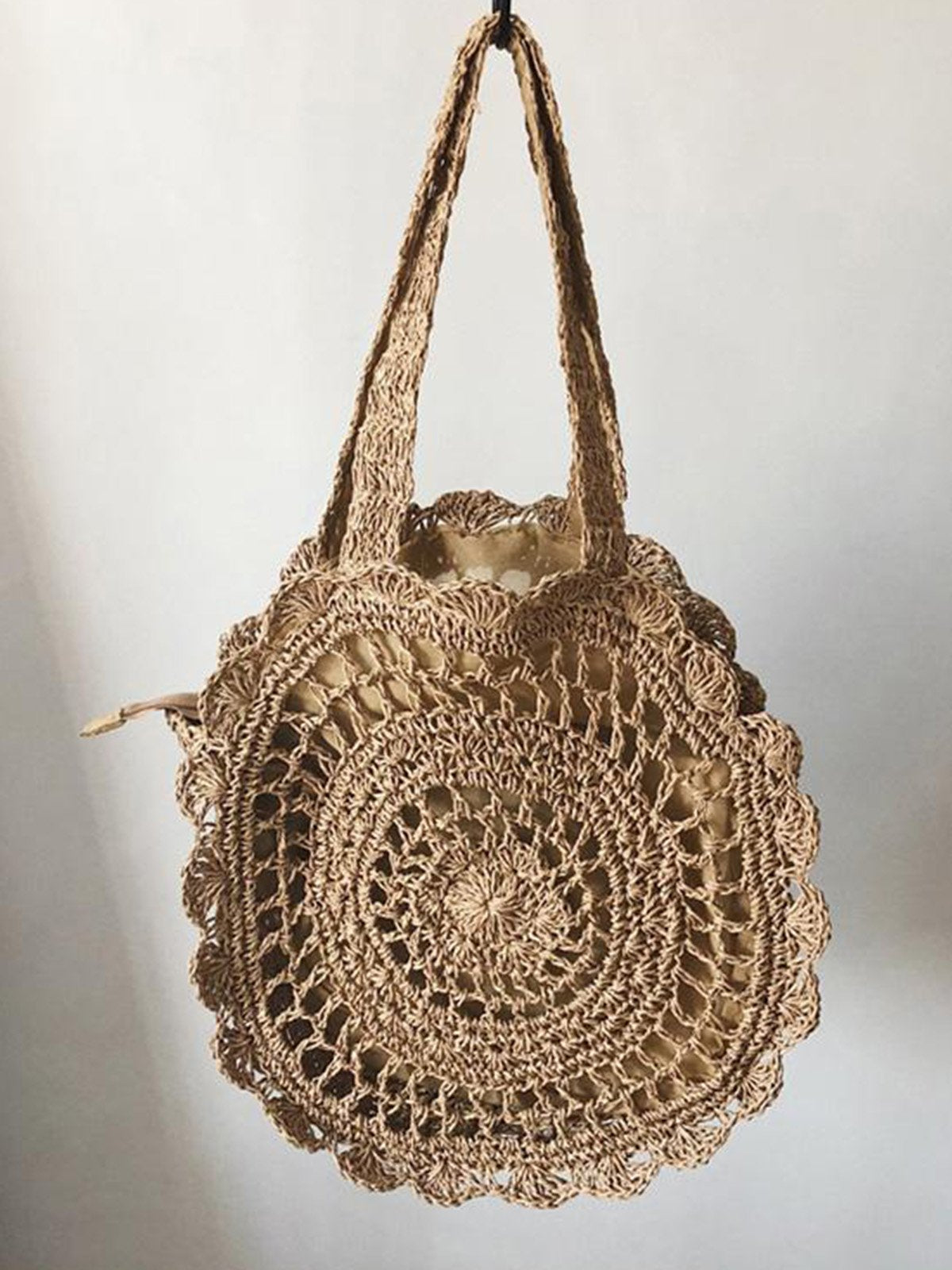 Fashion Beach Straw Crochet Shoulder Bag