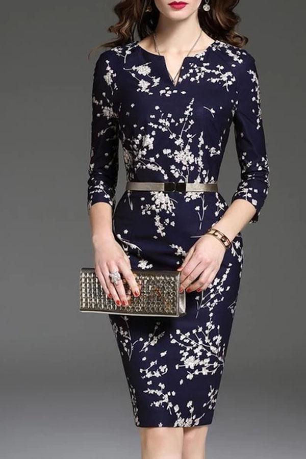 Sweet Heart  Floral Bodycon Dress