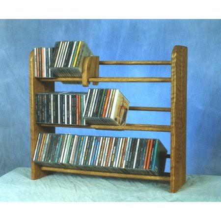 Wood Shed 300 Series 165 CD Multimedia Tabletop Storage Rack, Dark