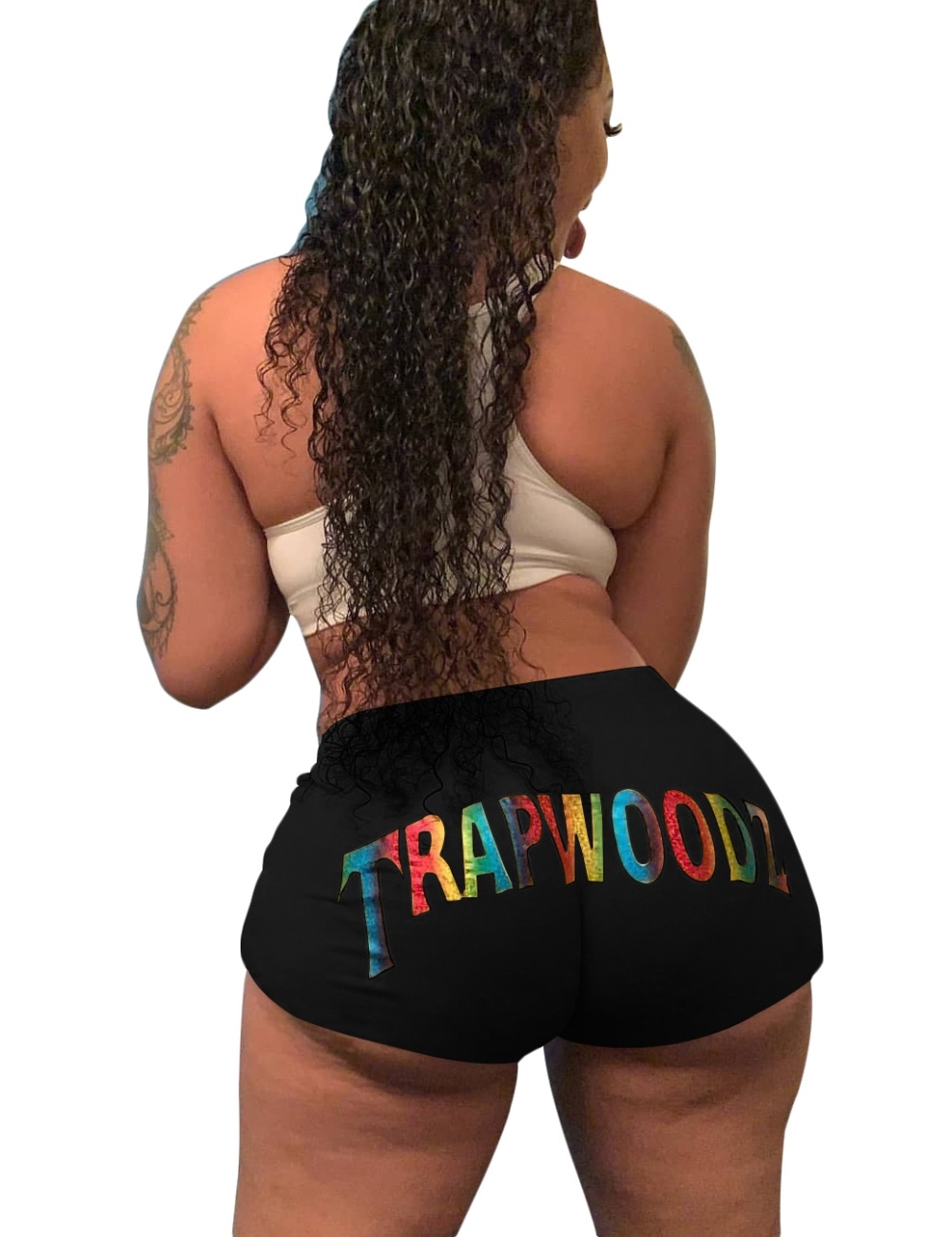 Sexy Fitness Print Jogger Shorts