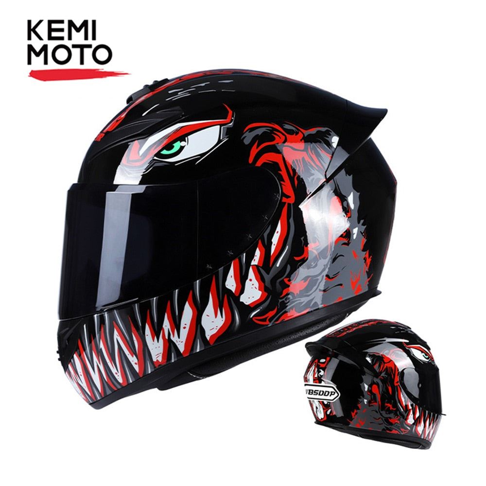 Motorcycle Helmet Racing Motocross Moto Helmets Full Face Helmets Flip Up Moto Black Adult Motorbike Street Touring Cool Rider