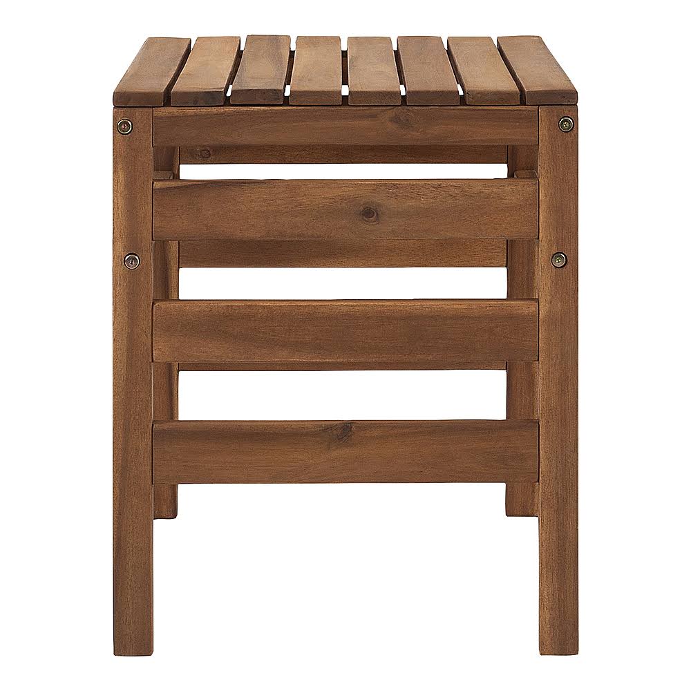 Walker Edison - Harbor Acacia Wood Outdoor Side Table - Brown