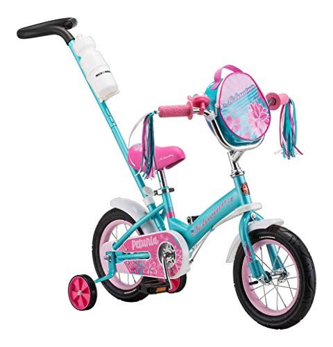 Petunia Steerable Kids Bike, Girls Beginner Bicycle, 12-Inch Wheels
