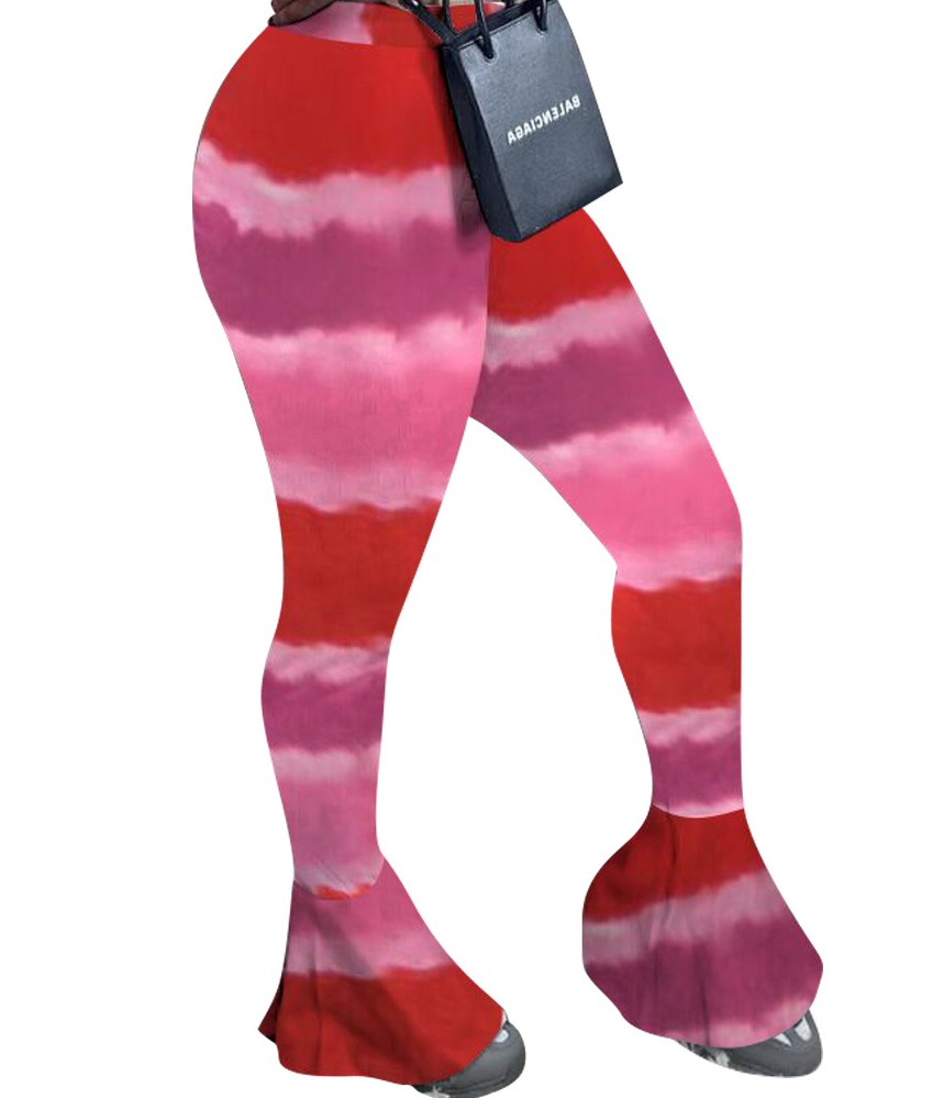 Sexy High Waist Bell Bottom Colorful Pants
