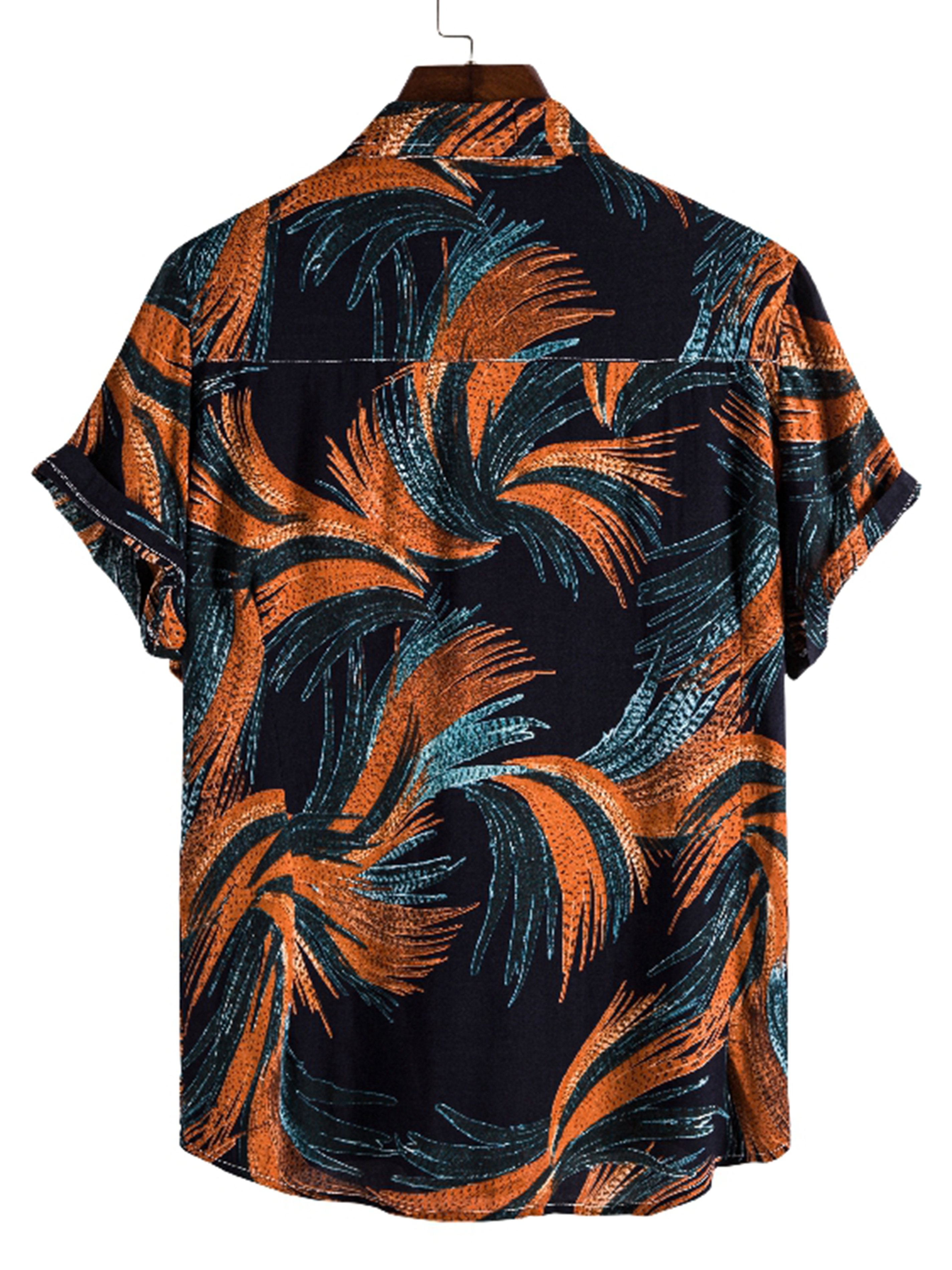 Men's Abstract Wheat Button Up Shirt