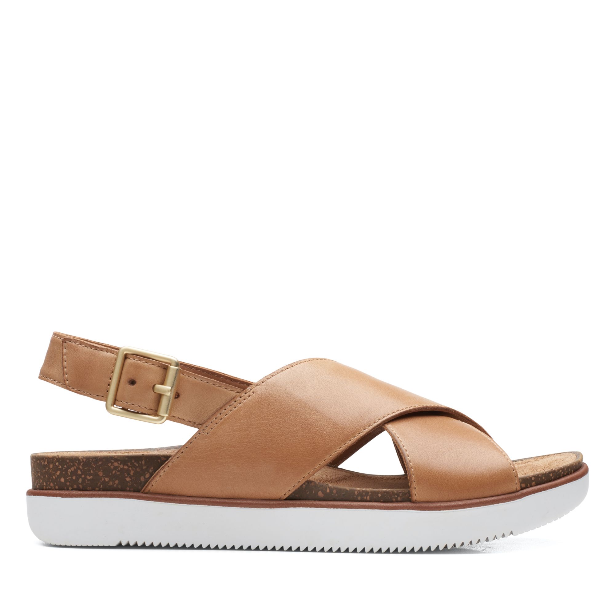 Women Sandals Elayne Cross Sand Leather