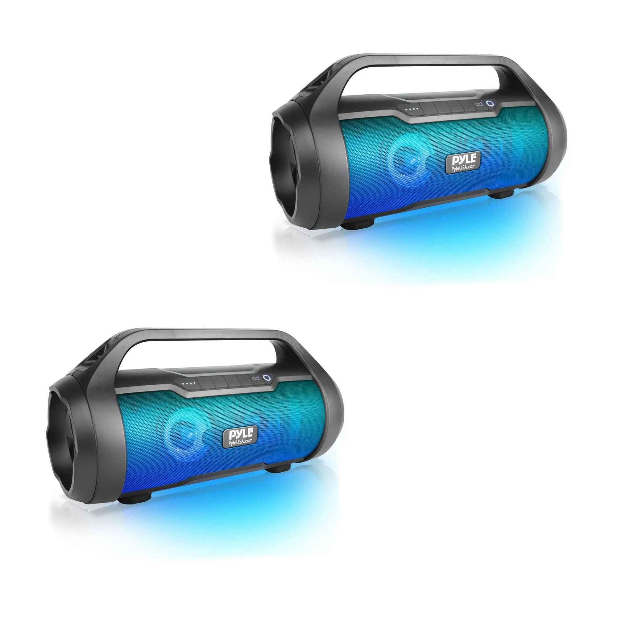 Pyle PBMWP185 500 W Portable Bluetooth Wireless Boombox Speakers Stereo (2 Pack)