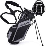 Golf Stand Bag 14 Way Top Dividers Ergonomic with Stand 8 Pockets, Dual Strap