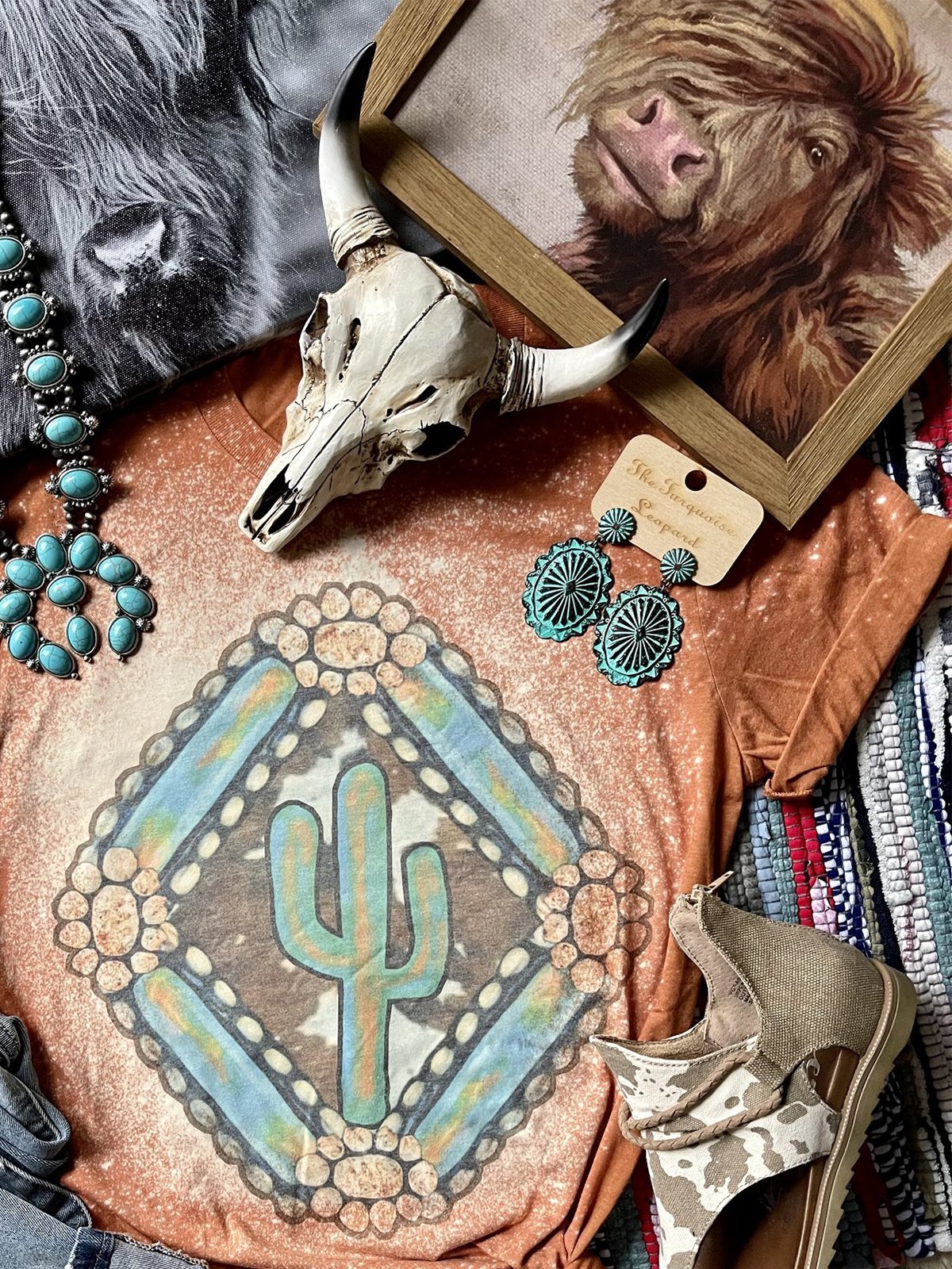 Shift Crew Neck Vintage Printed Shirts & Tops