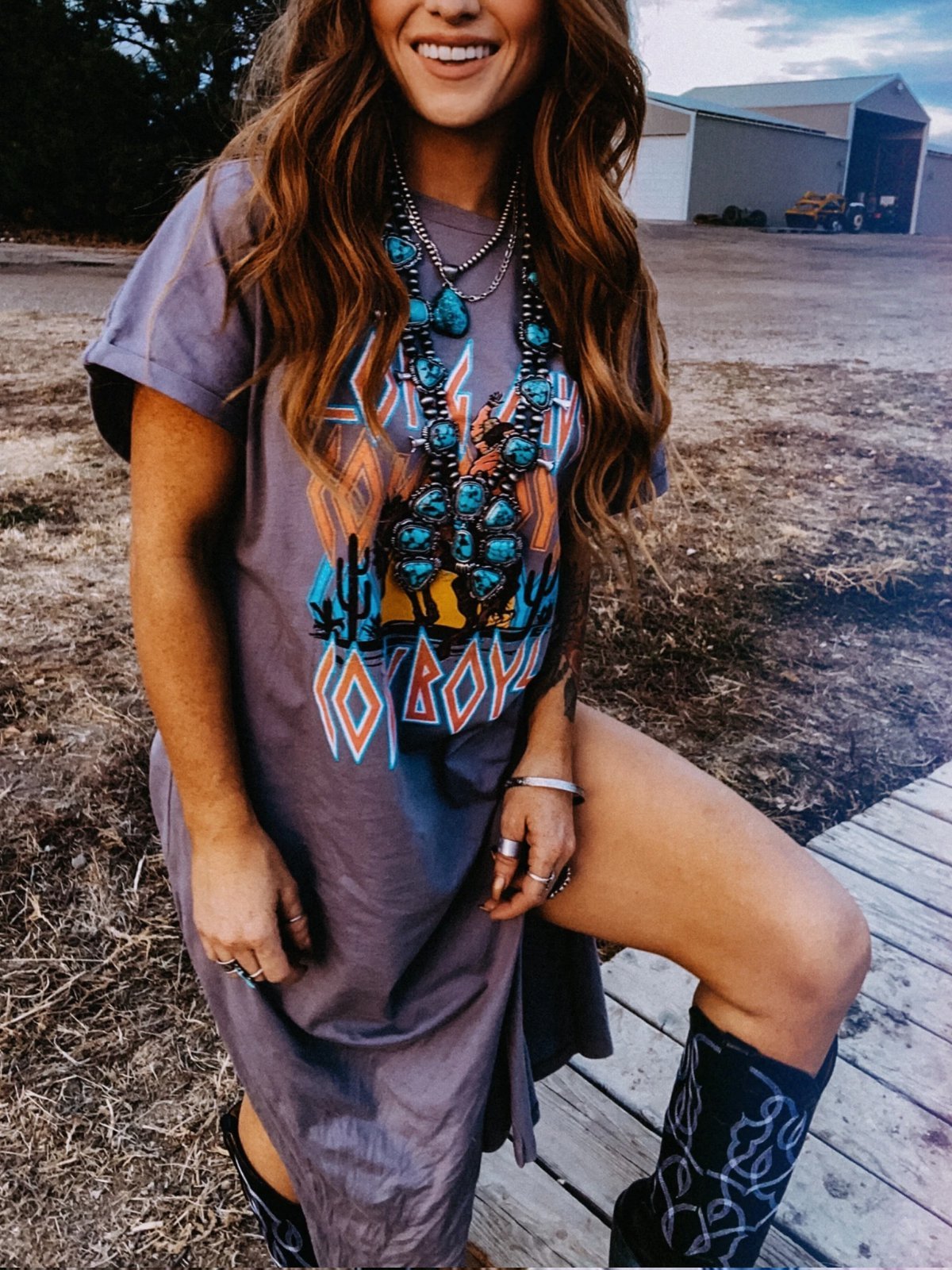 Cotton-Blend Short Sleeve Dresses