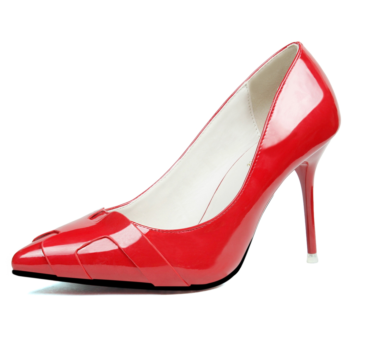 9.5CM Fashion Pointed Patent Leather H Shallow Dress Elegant Heeled