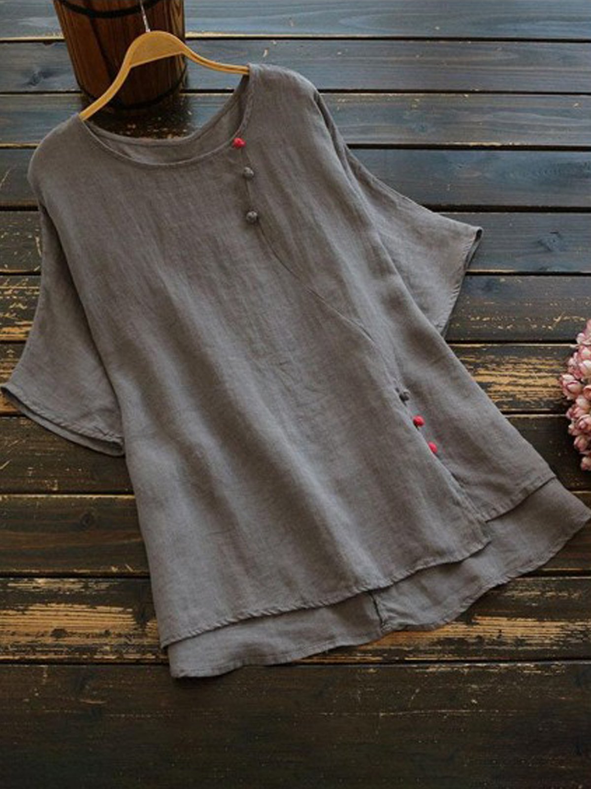 Casual Crew Neck Short Sleeve Shirts & Tops