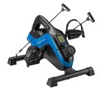 Under Desk Bike Pedal Exerciser �C FlexCycle Plus Exercise Bike Stationary Magnetic Cycle with LCD Monitor & Resistance Bands-(BLUE)