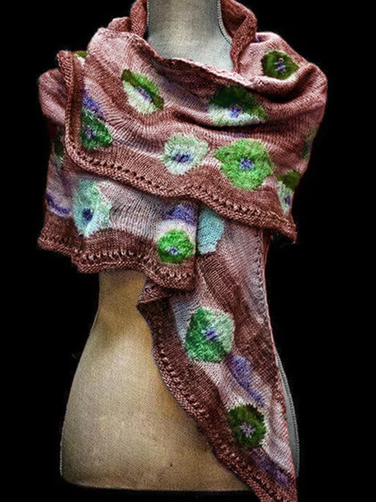 Cotton-Blend Vintage Scarves & Shawls