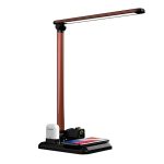 Wireless Charging LED Table Lamp Phone Watch Headphone Charger For Study Bedside Night Light