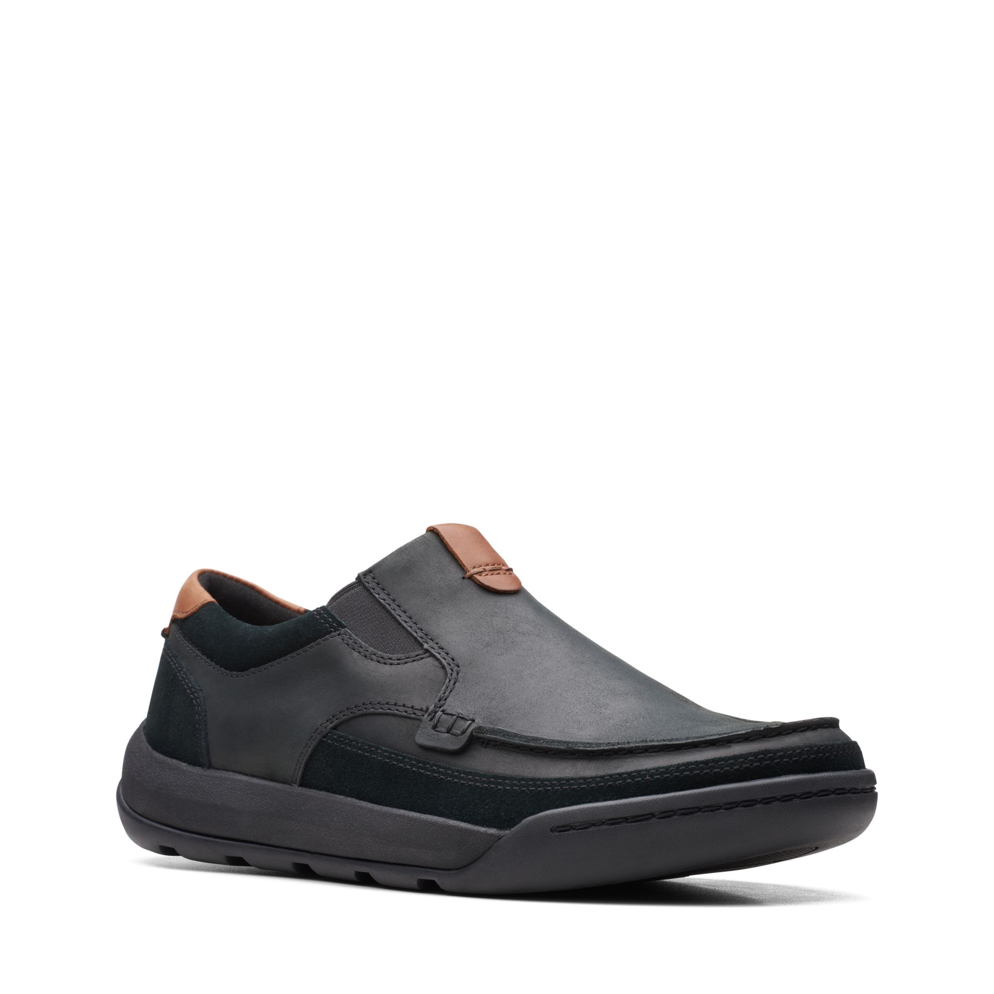 Men  Ashcombe Slip Black Leather