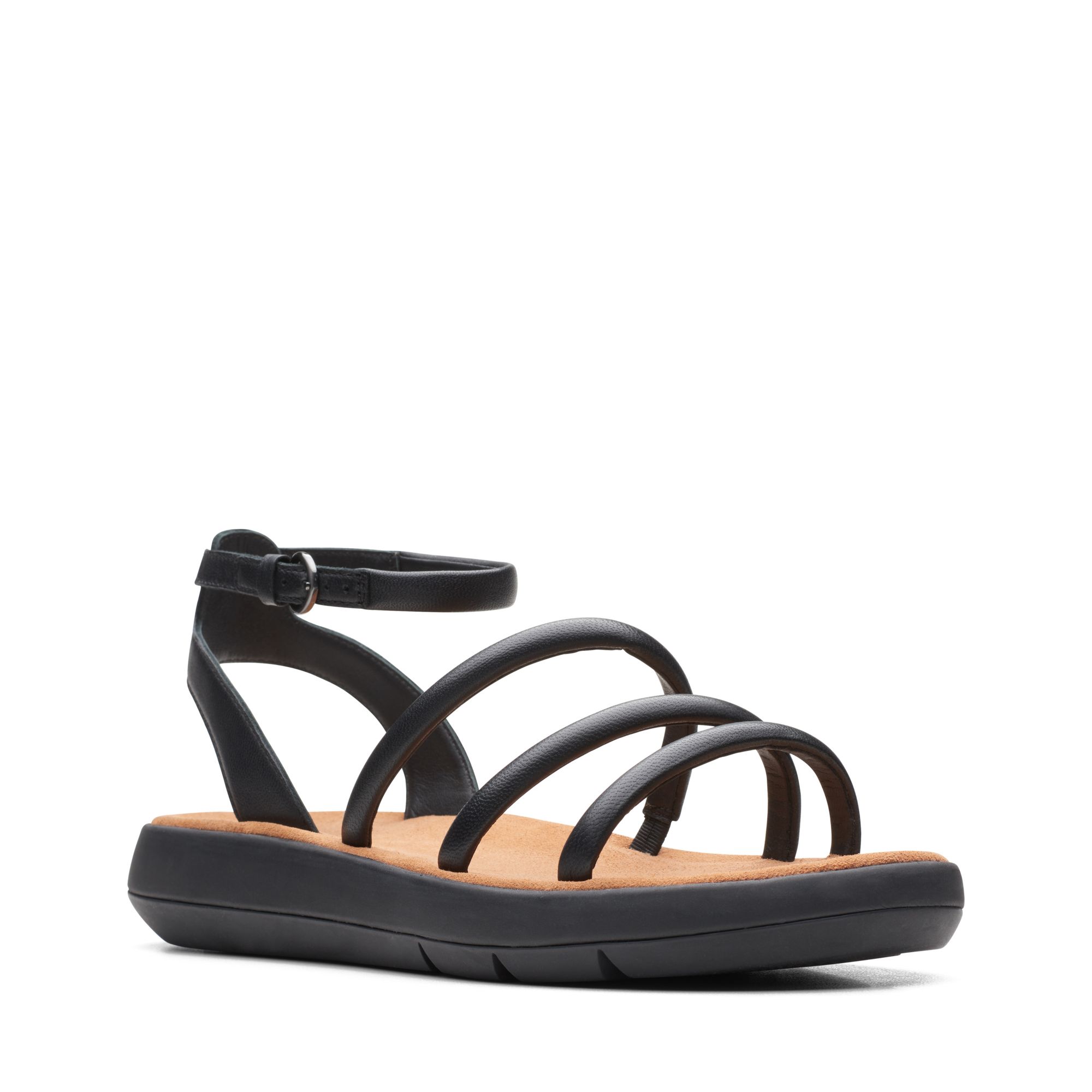 Women Sandals Jemsa Style Black Leather