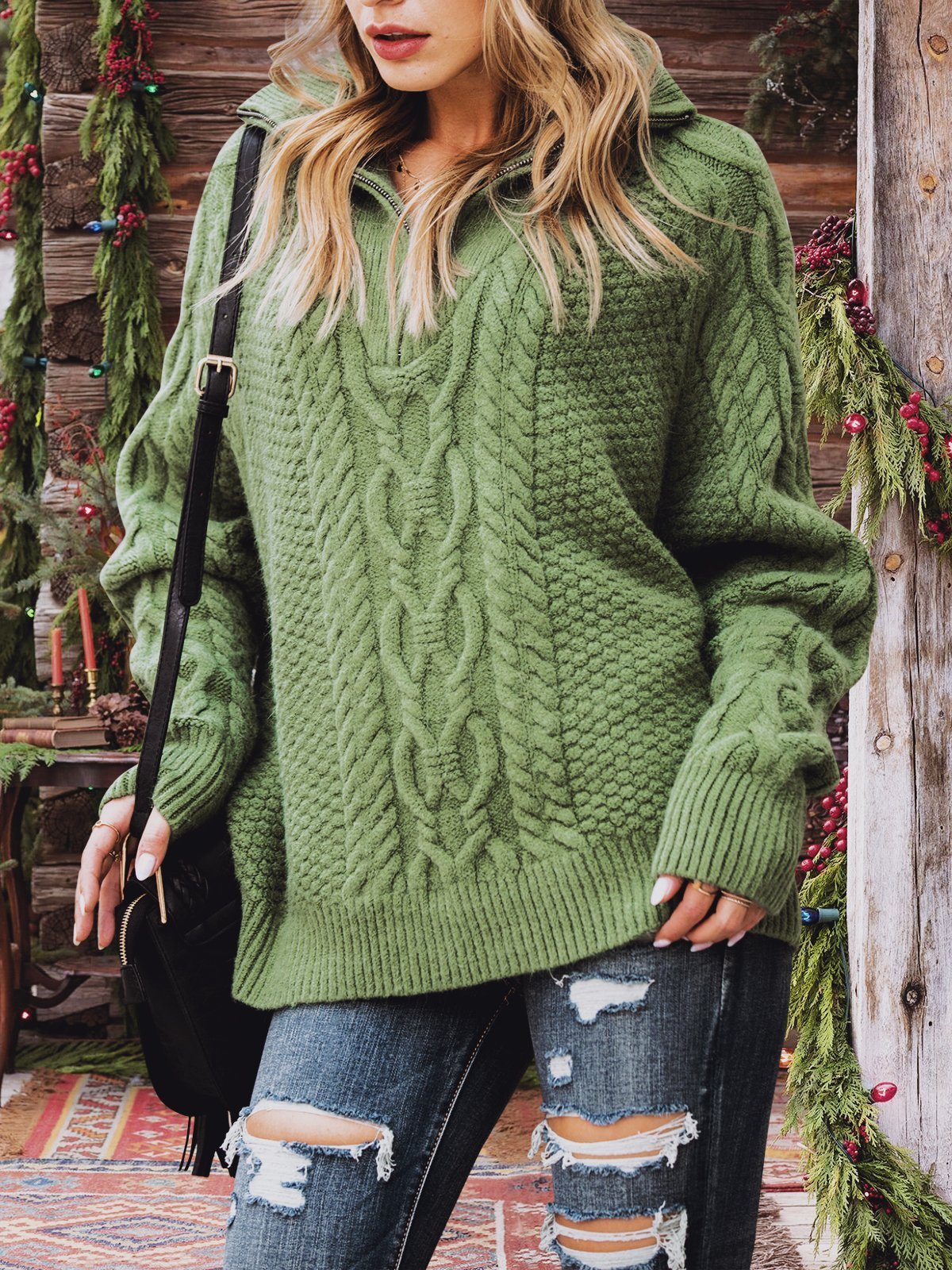 Women Long Sleeve Turtleneck Sweater