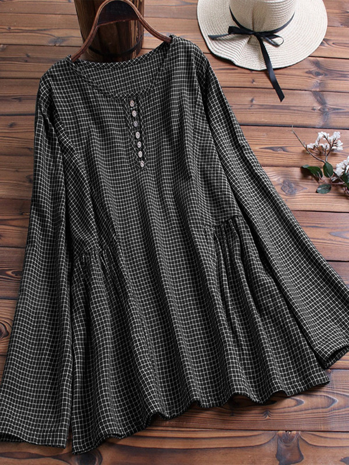 Long Sleeve Round Neck Shirts & Tops