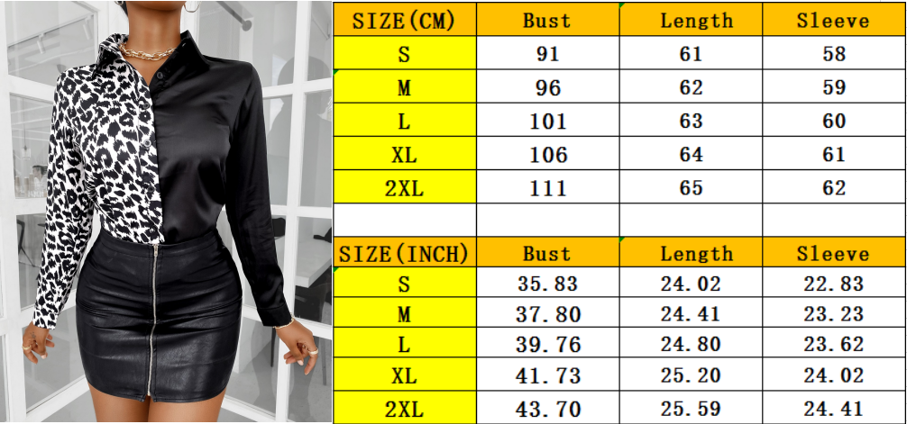 Autumn White and Black Print Elegant Blouse