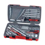 Teng Tools �C 106 Piece Mixed Drive Socket Set 1/4, 3/8, 1/2 Inch �C TEN-O-TM106