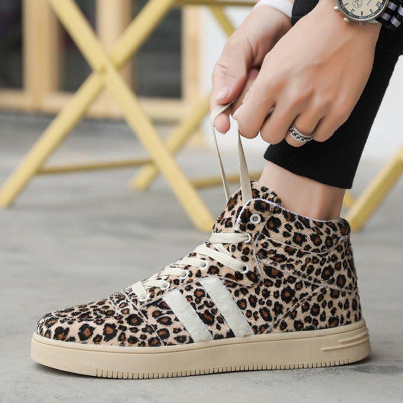 Leopard Daily Low Heel Winter Shoes Casual Comfy Ankle Boots