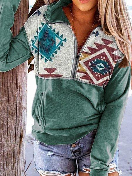 Cotton-Blend Casual Sweatshirt