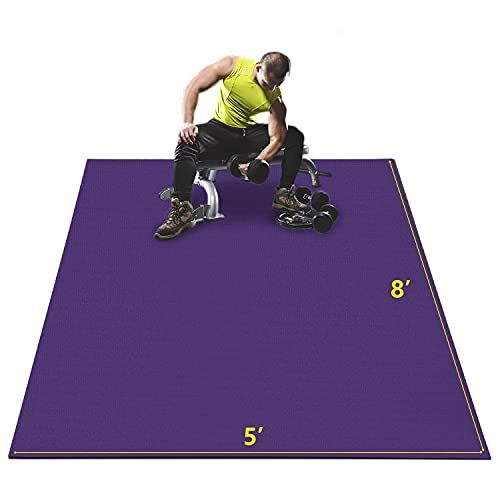 Wesfital Exercise Mat Large Workout Mat 8��x5��x7mm High-Density Thick Gym Flooring Mat