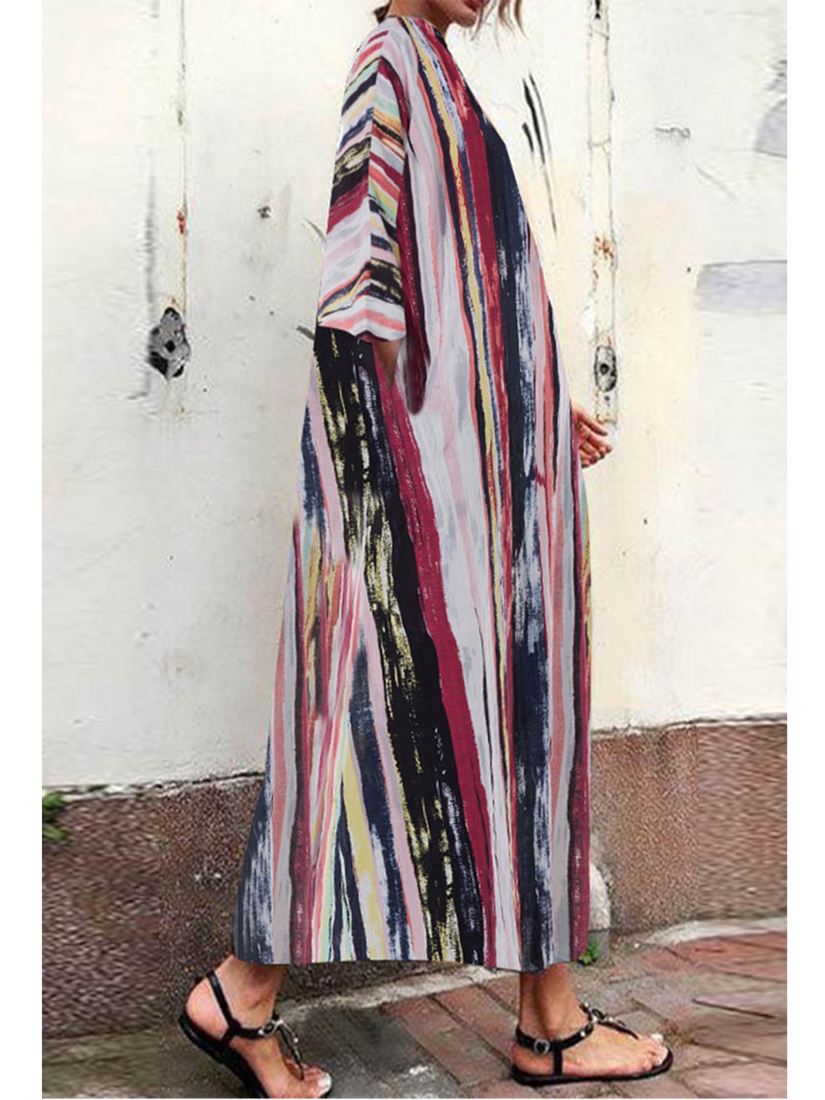 As Picture Long Sleeve Casual Dresses