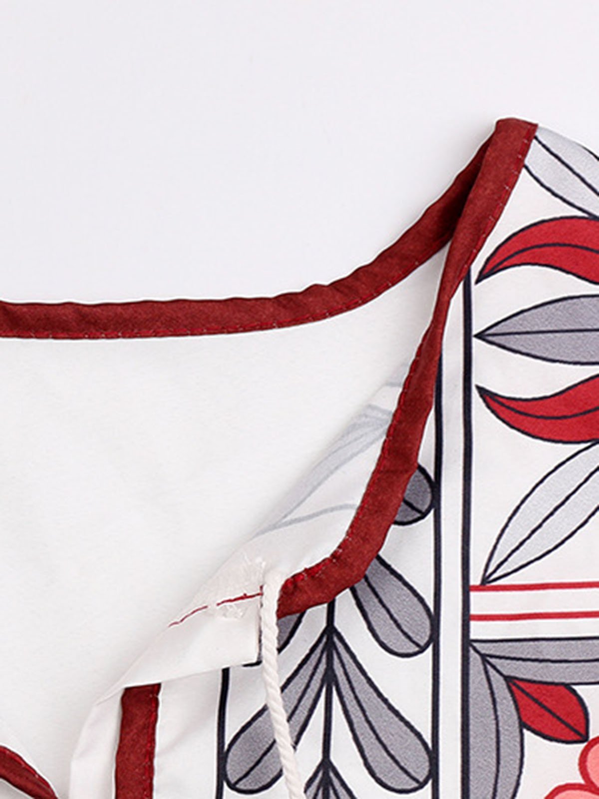 White Holiday Casual Boho Floral Printed A-Line V Neck 3/4 Sleeve Dresses