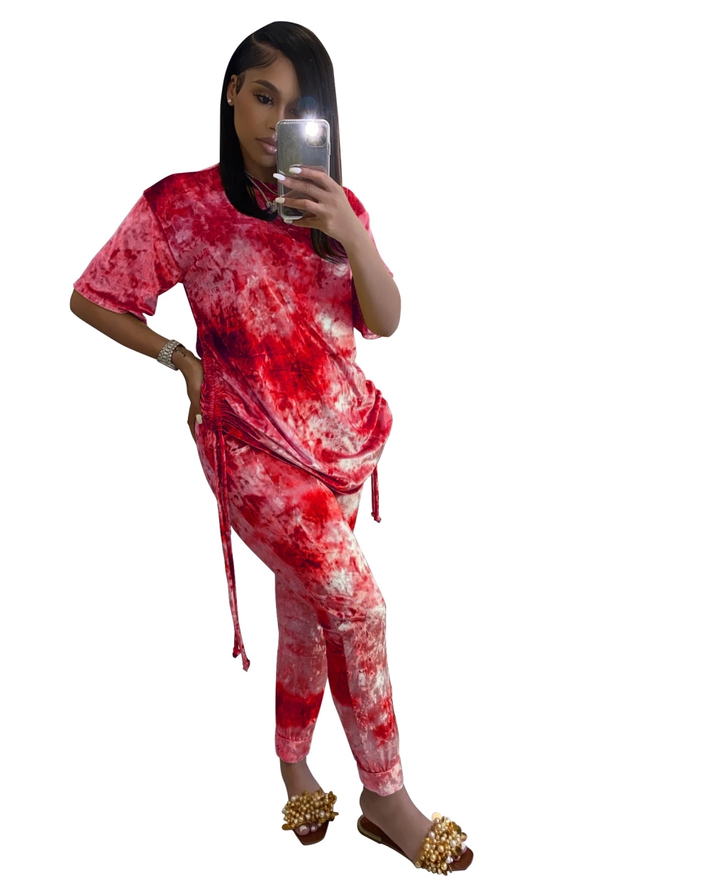 Casual African Tie Dye Pants Set
