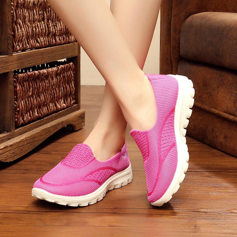 Women Mesh Fabric Sneakers Casual Comfort Slip On Shoes