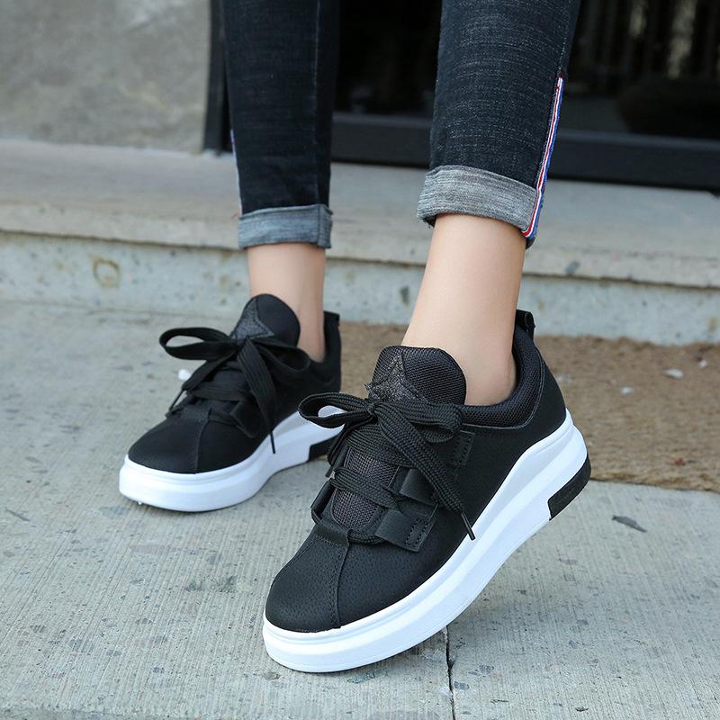 Athletic Lace-up All Season PU Platform Sneaker