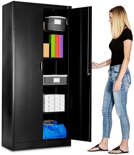 Fedmax Metal Garage Storage Cabinet w/ Adjustable Shelves & Locking Doors /71�� Tall