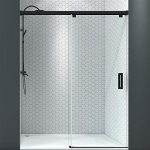 Shower Door, 56��-60�� ��76��, 5/16��(8mm) Clear Tempered Glass, Noiseless