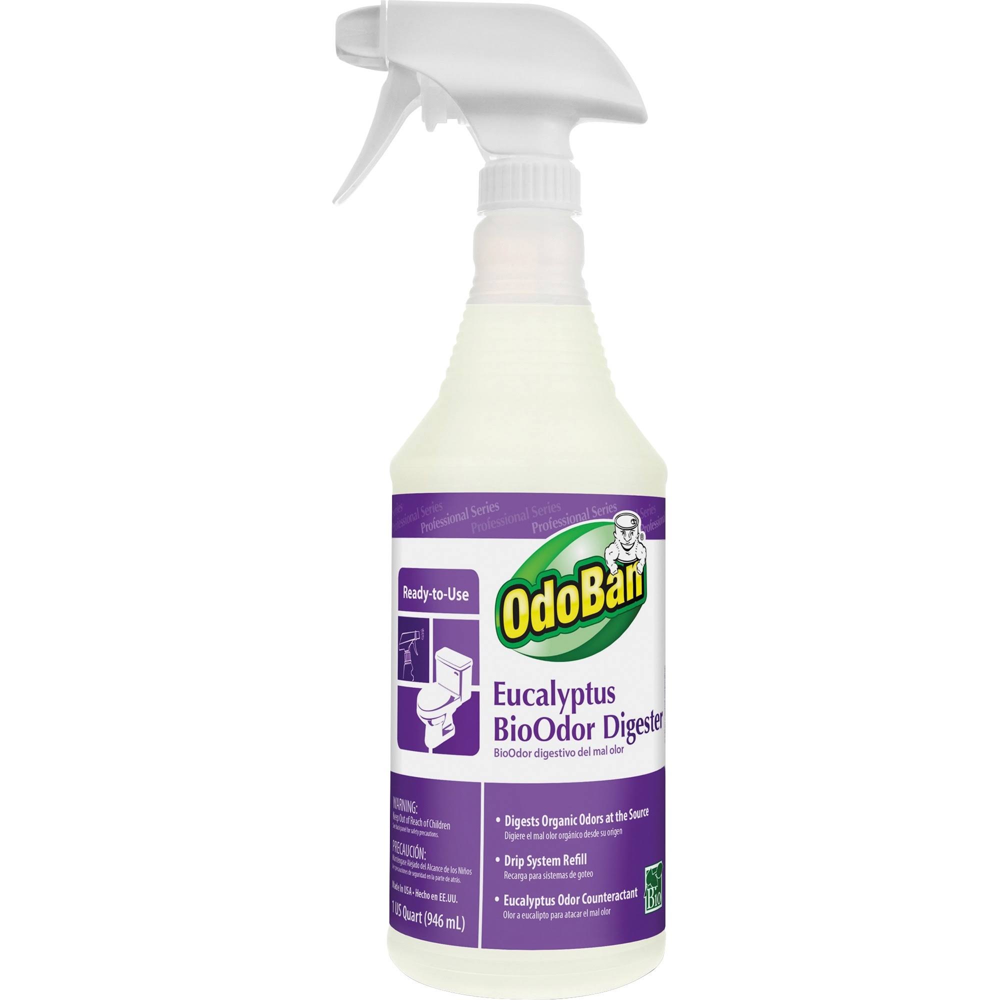 OdoBan BioOdor Digester, Eucalyptus Scent, 32-oz, 12 Bottles (ODO927062QC12)