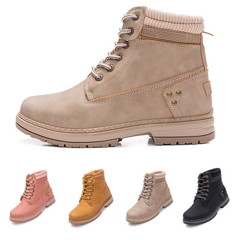 Women Autumn Winter Fur Ankle Boots Waterproof Slip on Shoes Snow Boots