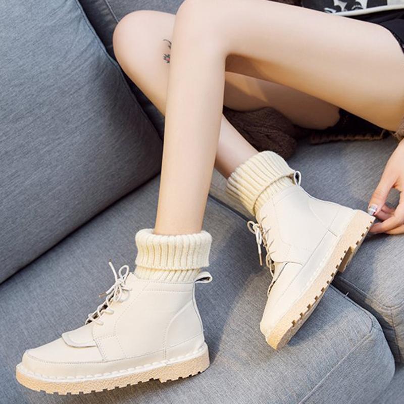 Women Booties Casual Lace Up Shoes