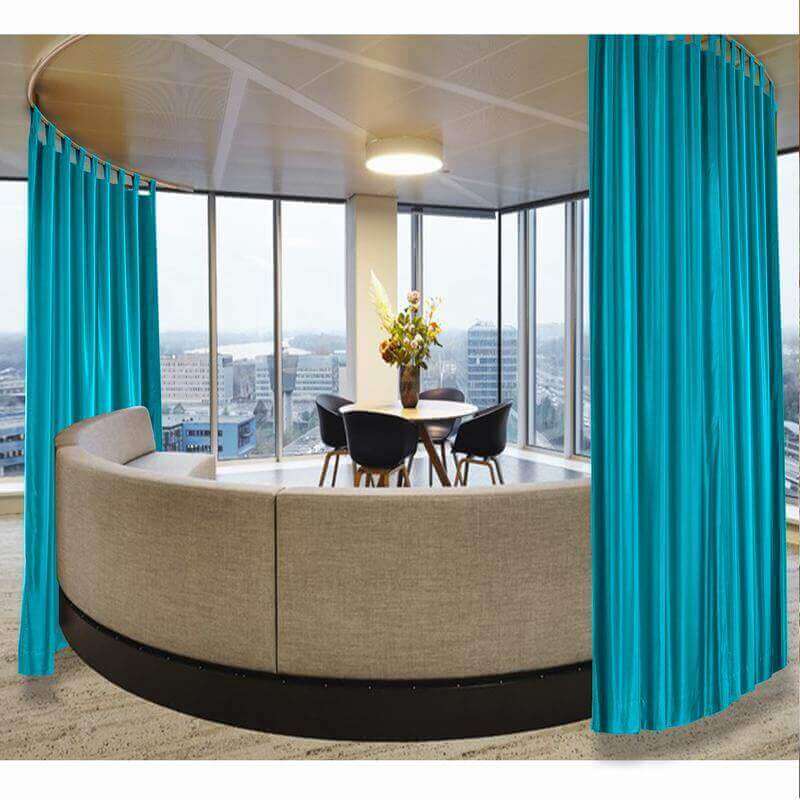 【Custom】Lao Hang Zhou Heavyweight Polyester Cotton Silk Blend Solid Curtain Drape Panel with White Blackout Lined