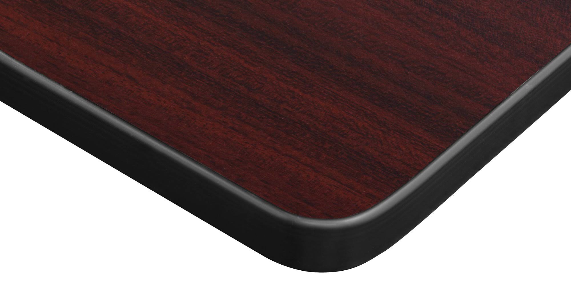 Regency 72x22 x 30x22 Rectangle Laminate Table Top- Mahogany/ Mocha Walnut