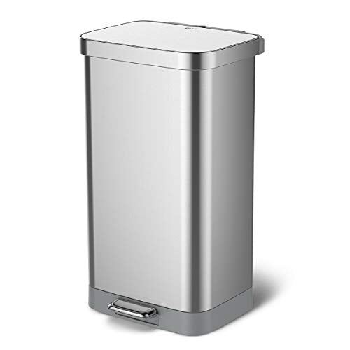 Stainless Steel Step Trash Can with Clorox Odor Protection