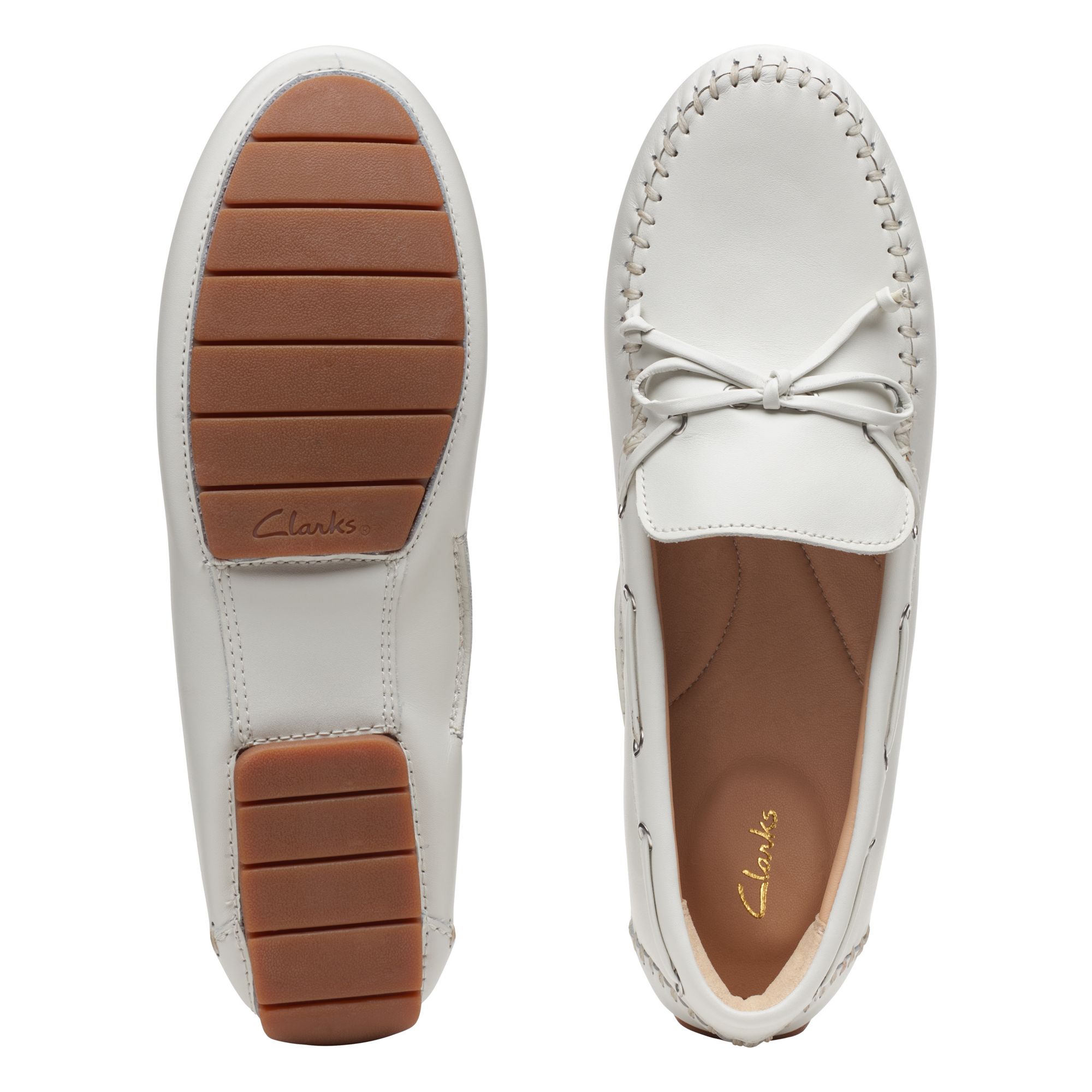 Women  C Mocc Tie White Leather