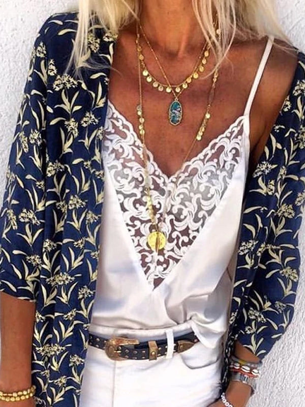 Women's Commuting Printed Color Long Sleeve Cardigan