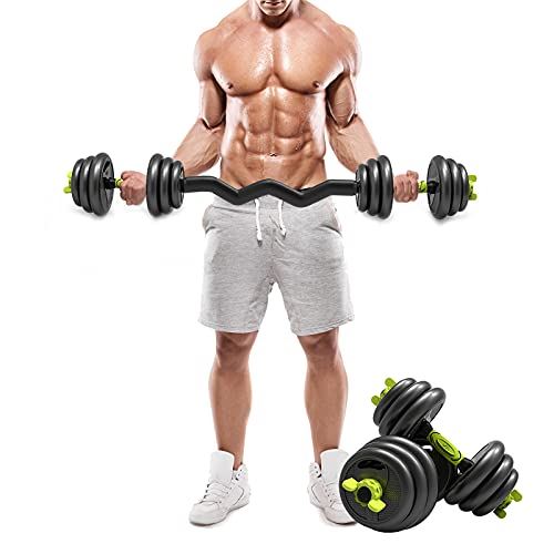 PIN JIAN Dumbbell Barbell Adjustable 5/10/15/20/44/66 Weights Dumbbell Set with NO Slip Hand Dumbbell