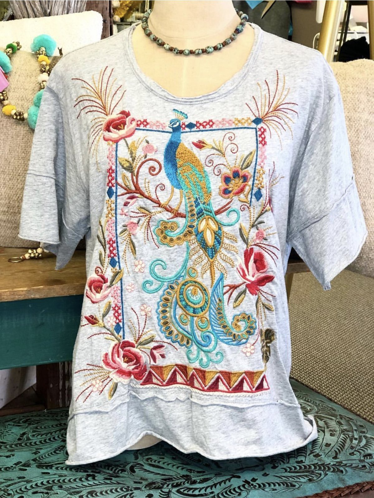 Vintage Shift Jersey Short Sleeve Shirts & Tops