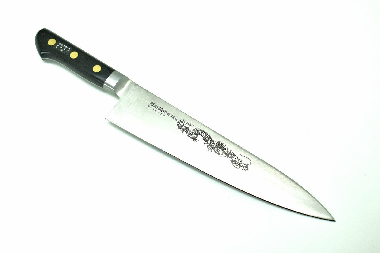 Misono Professional EU Sweden Steel, Gyuto, w/Dragon Engraving 360 mm