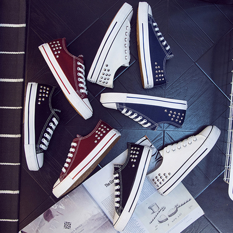 Classic Concise Design Women Skateboarding Shoes Spring Basic Models Sneakers Outdoor Sport Lady Canvas low free shipping 1657